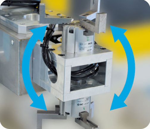 360-degree rotary double hands